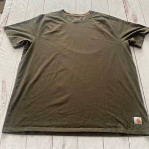 Carhartt force relaxed fit Shirt Men's 2XL Regular Green Short Sleeve Crew Neck